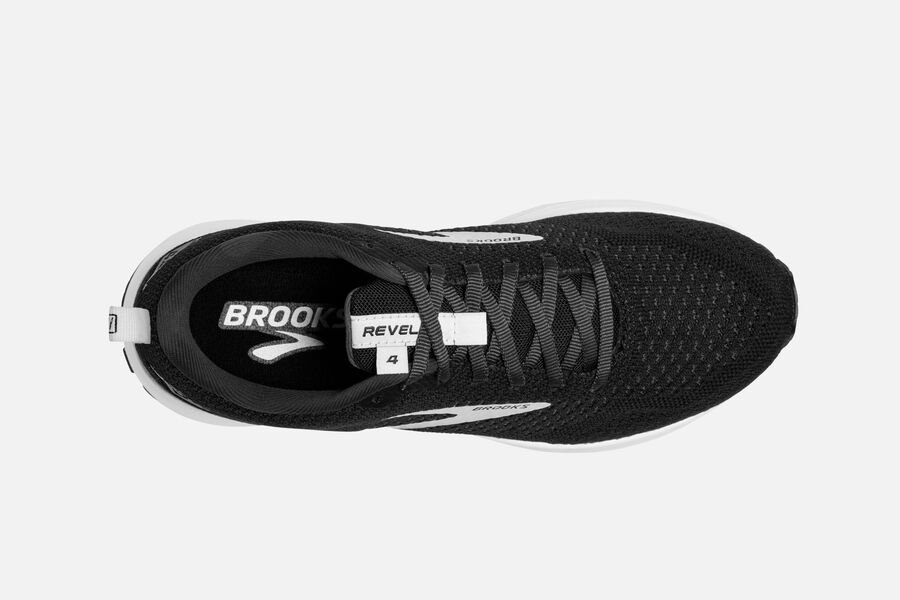 Brooks Running Shoes - Revel 4 Road Womens - Black/Silver - YXF-301468